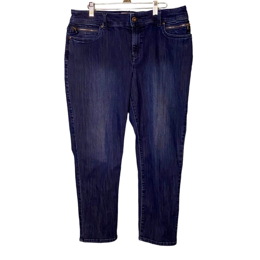 Chico's Zip Pocket Straight Leg Jeans Size 2 (US 12)